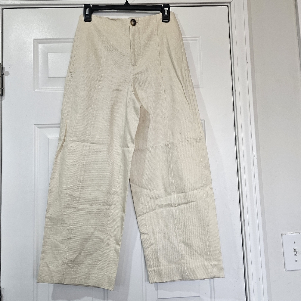 VINCE. LINEN blend capris size O Runway,photograhic